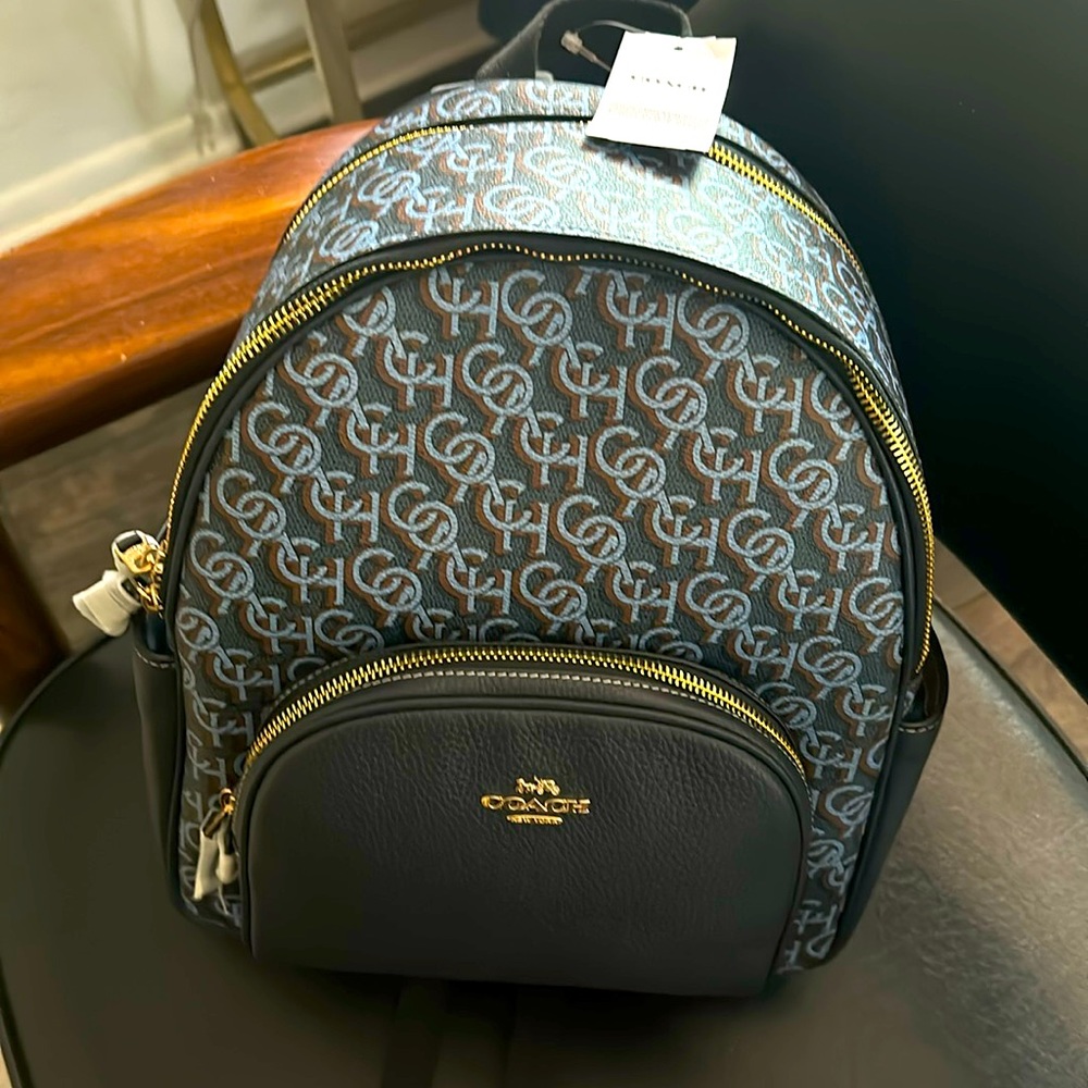 NWT Coach Backpack - Blue w/ Logo